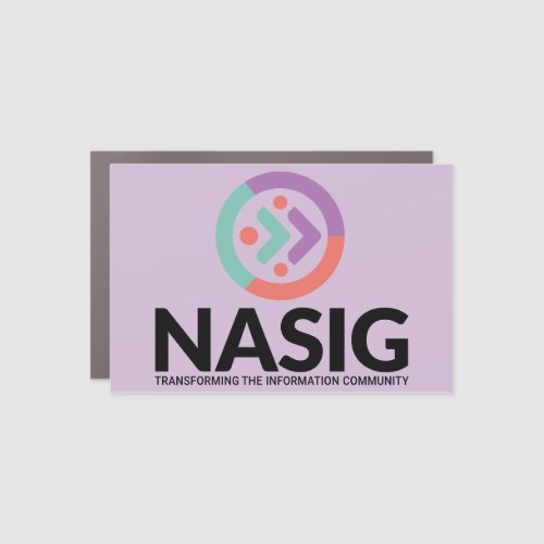NASIG logo rectangle purple Car Magnet