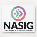 NASIG logo white Mouse Pad