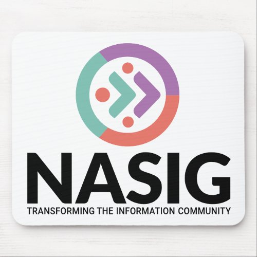 NASIG logo white Mouse Pad