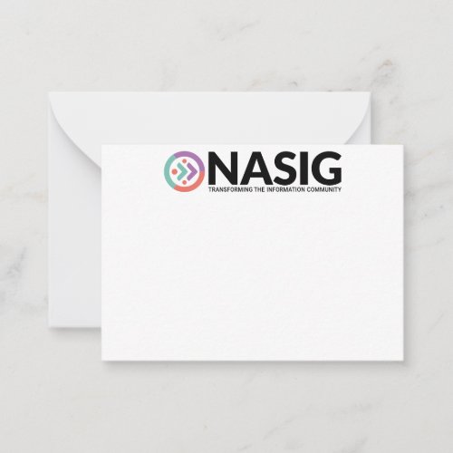 NASIG note card 25 x 35