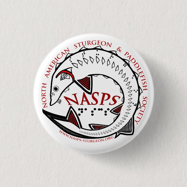NASPS Logo Button-White Pinback Button (Front)