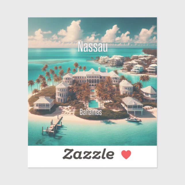 Nassau Bahamas 3 Inch Vinyl Sticker (Sheet)