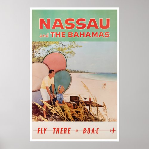 Nassau Bahamas Art Travel Poster Retro Print