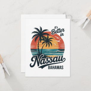 Nassau Bahamas Beach Summer Invitation
