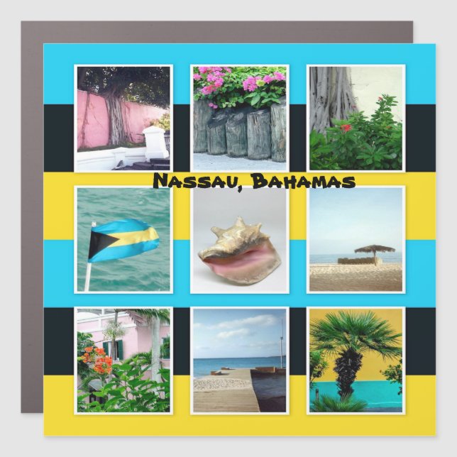 Nassau, Bahamas  Car Magnet (Front)