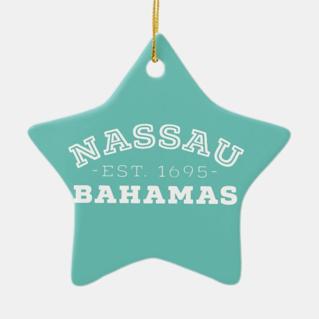 Nassau Bahamas Ceramic Ornament (Front)