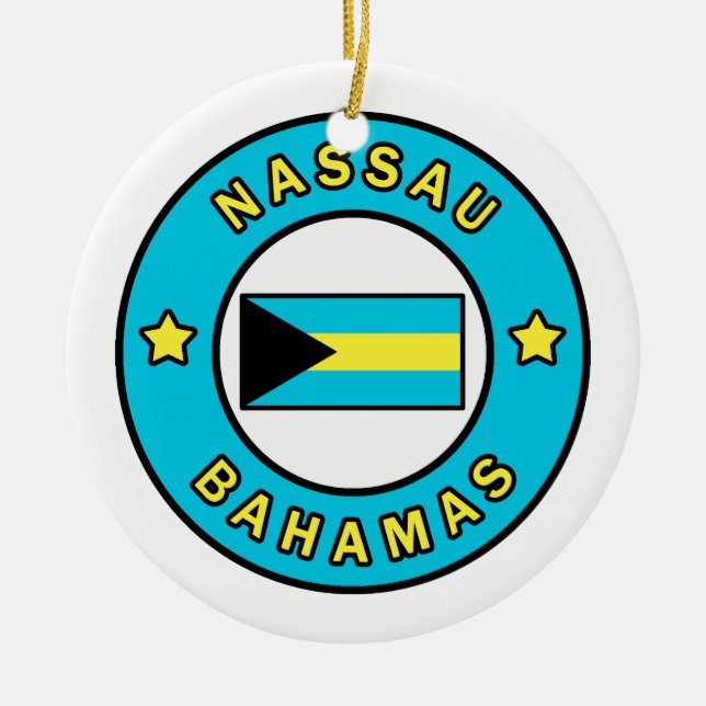 Nassau Bahamas Ceramic Ornament (Front)