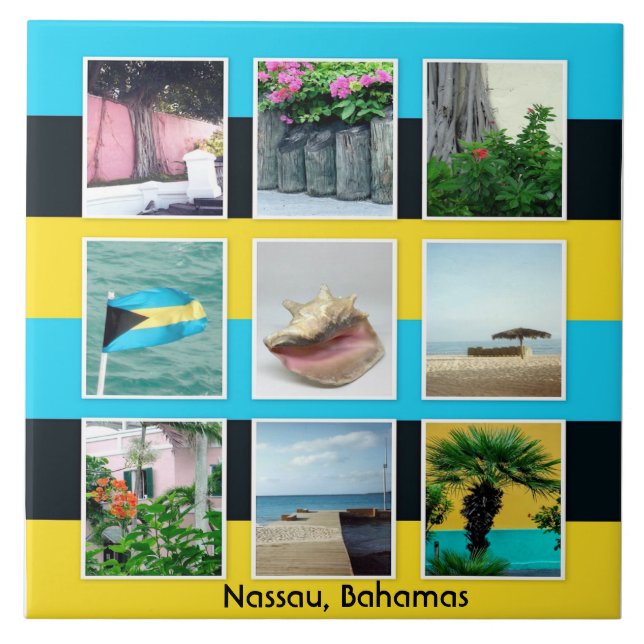 Nassau, Bahamas Ceramic Tile (Front)