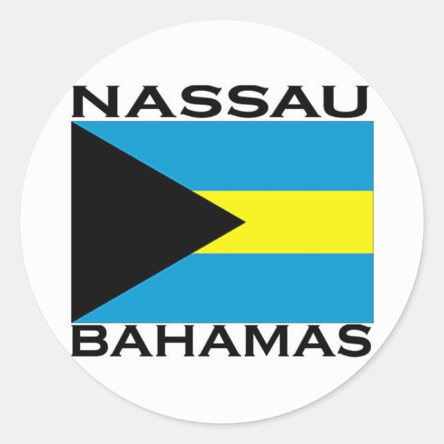 Nassau, Bahamas Classic Round Sticker (Front)