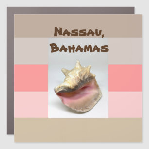 Nassau, Bahamas conch shell Car Magnet
