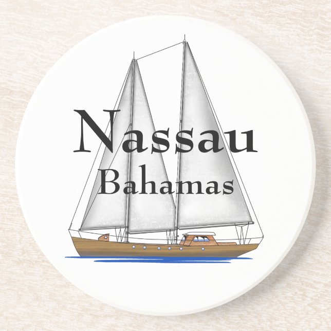 Nassau Bahamas Drink Coaster (Front)