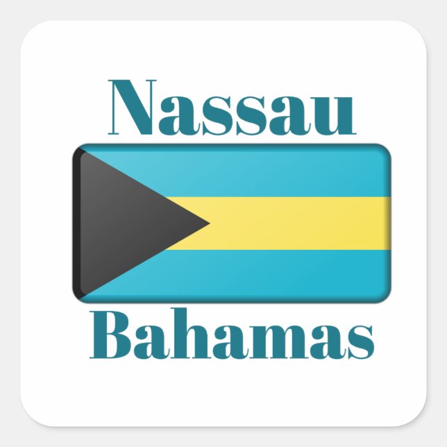 Nassau Bahamas Flag Square Sticker (Front)