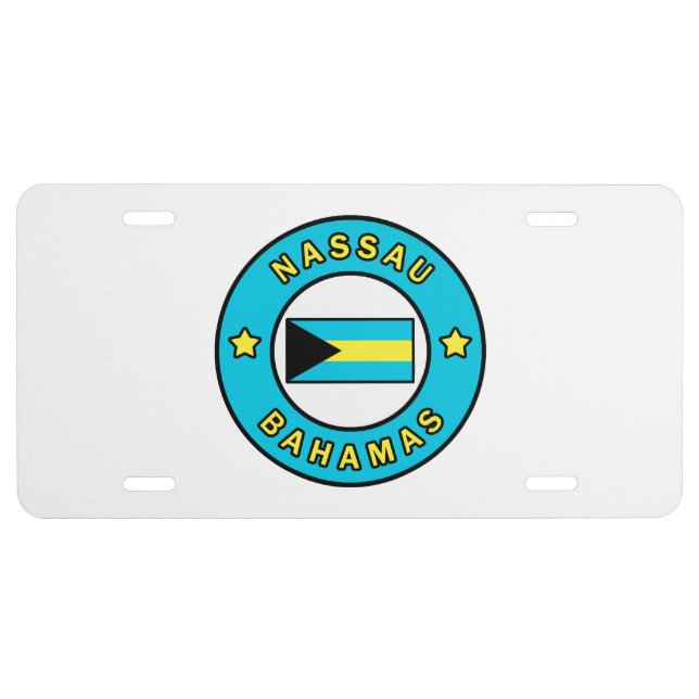 Nassau Bahamas License Plate (Front)