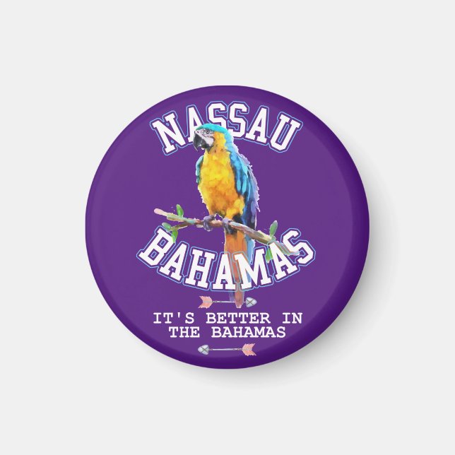 Nassau Bahamas Magnet Vacation Cruise Parrot (Front)