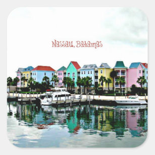 Nassau Bahamas marina Square Sticker