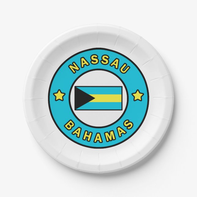 Nassau Bahamas Paper Plates (Front)