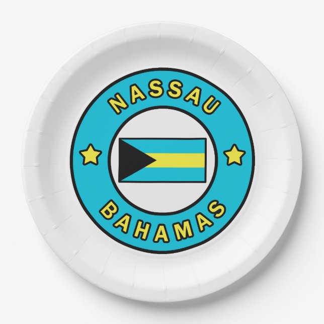 Nassau Bahamas Paper Plates (Front)