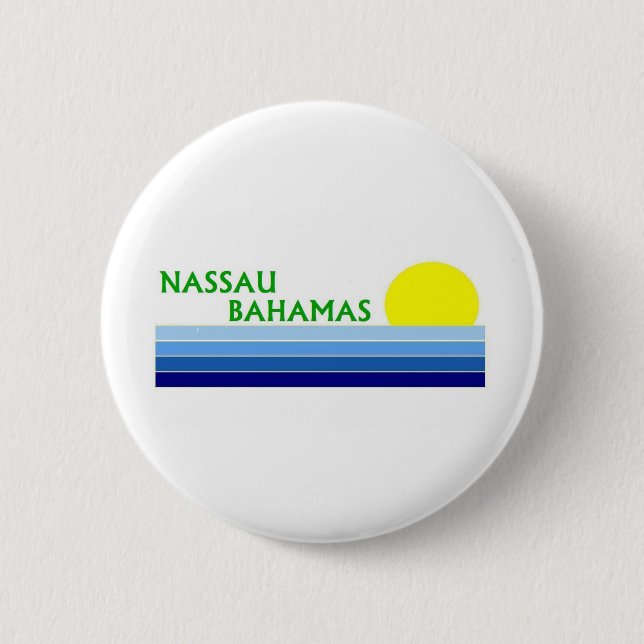 Nassau, Bahamas Pinback Button (Front)