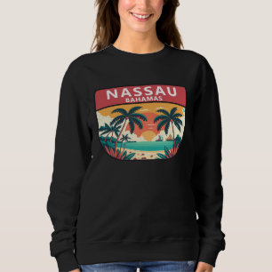 Nassau Bahamas Retro Illustrated Ocean Vintage Sweatshirt