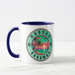 Nassau Bahamas Retro Sunset travel Souvenir 1950s Mug