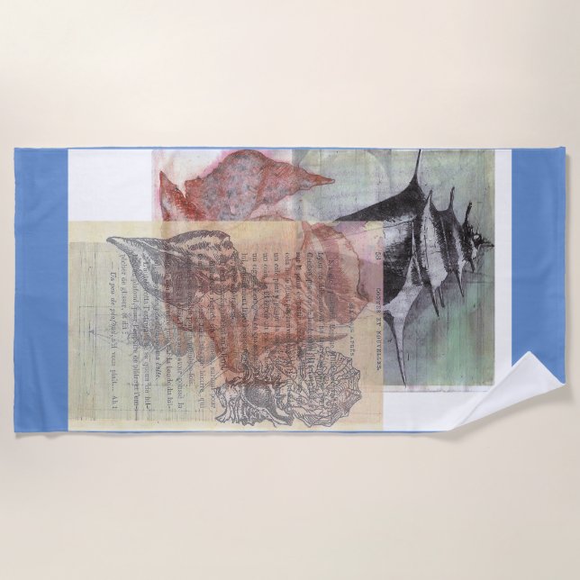 Nassau, Bahamas, Seashells: Beach Towel (Front)