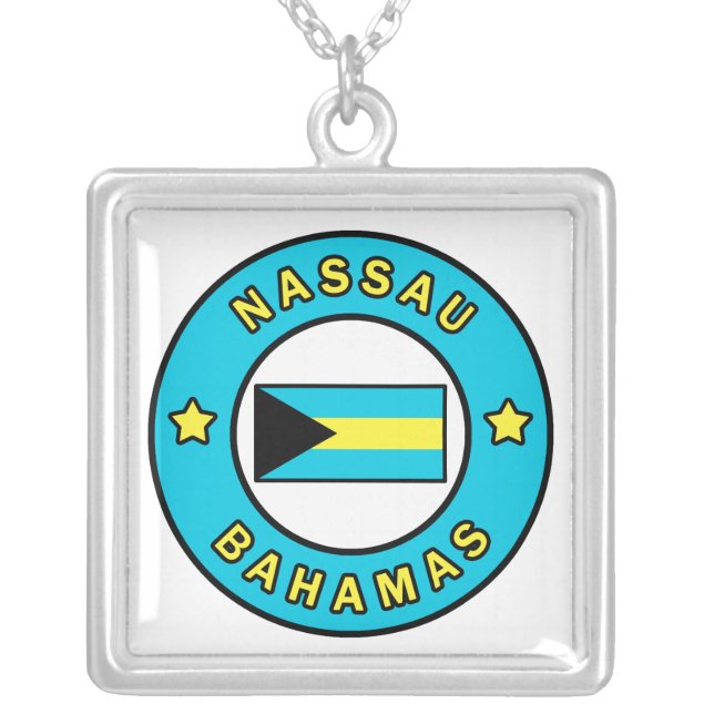 Nassau Bahamas Silver Plated Necklace (Front)