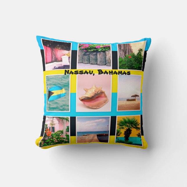 Nassau, Bahamas  Throw Pillow (Front)