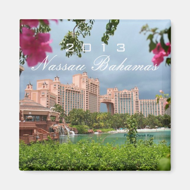 Nassau Bahamas Travel Photo Souvenir Fridge Magnet (Front)