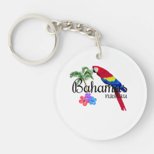 Nassau Bahamas Tropical Destination Keychain
