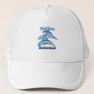 Nassau Bahamas Vacation Tribal Dolphins Trucker Hat