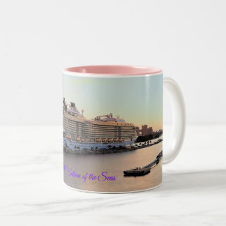 Nassau Daybreak and Cruise Ship Custom Two-Tone Coffee Mug