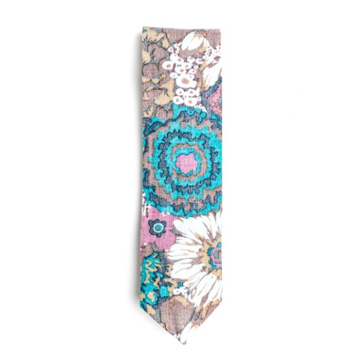 Nassau Floral Necktie w/Leather Tie Stay (Front)