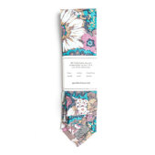 Nassau Floral  Necktie w/Leather Tie Stay (Back)