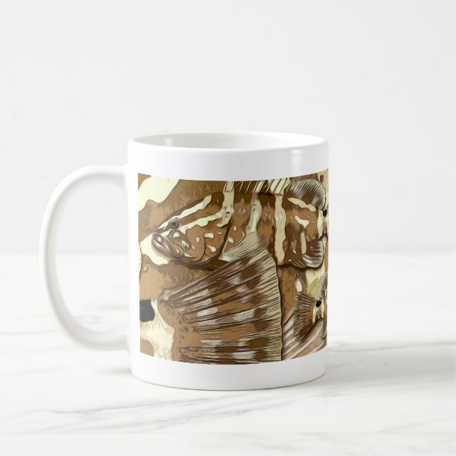 Nassau Grouper Graphic Coffee Mug (Left)