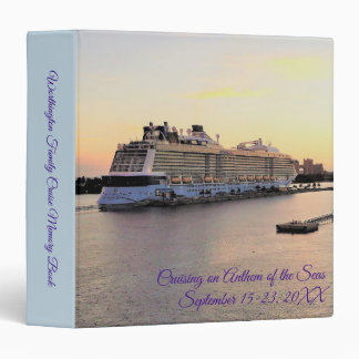 Nassau Harbor Daybreak Custom Cruise Memory Book 3 Ring Binder