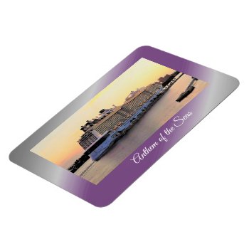 Nassau Harbor Daybreak With Cruise Ship Magnet by CruiseReady at Zazzle