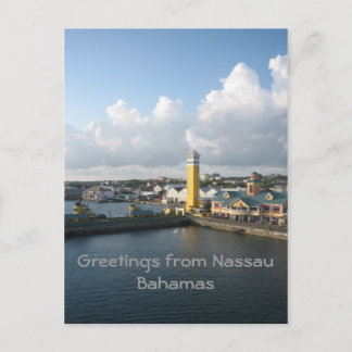 Nassau harbor postcard