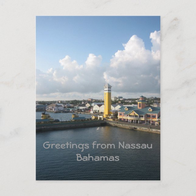 Nassau harbor postcard (Front)