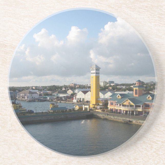 Nassau harbor sandstone coaster (Front)