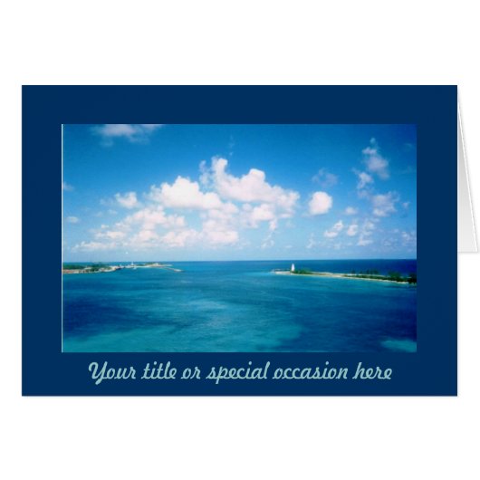 Nassau Harbor Special Occasion Card (Front Horizontal)