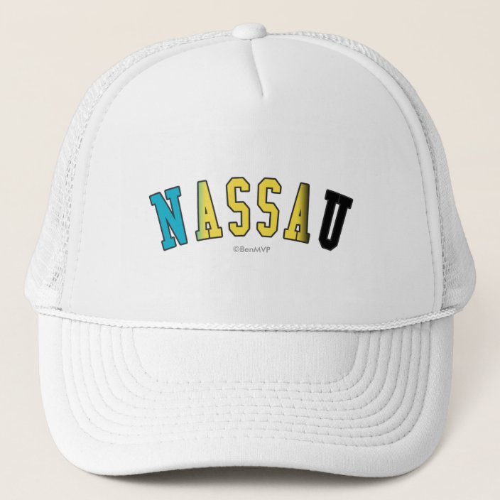 Nassau in Bahamas National Flag Colors Hat
