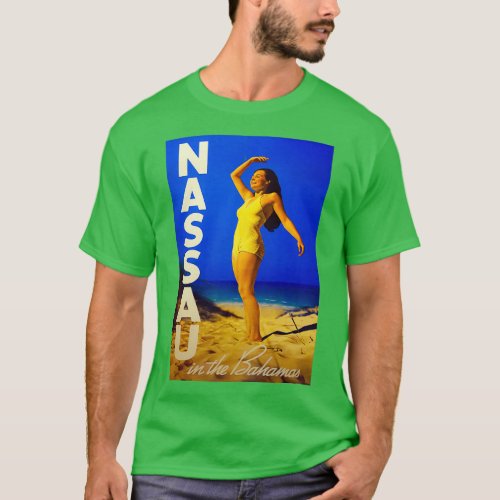 Nassau in the Bahamas vintage travel poster T_Shirt