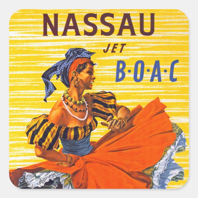 Nassau Jet Square Sticker (Front)