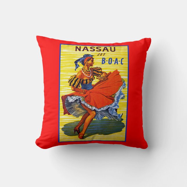 Nassau Jet Throw Pillow (Front)