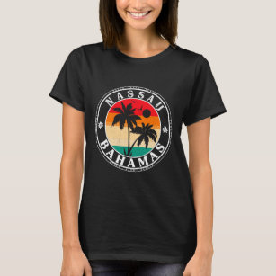 Nassau Palm Tree Bahamas Vintage Souvenirs 80s T-Shirt