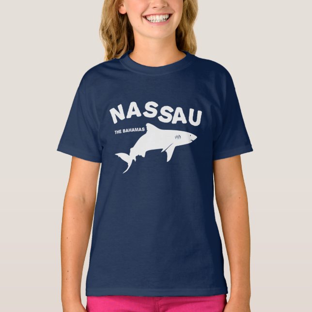 Nassau - The Bahamas Shark Diving T-Shirt (Front)