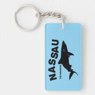 Nassau - The Bahamas Shark Diving T-Shirt Keychain
