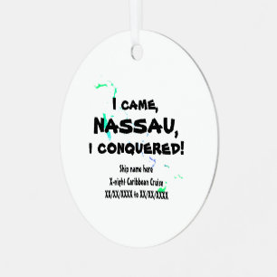 Nassau Vivimus Carib. Cruise Soca Cools Metal Ornament