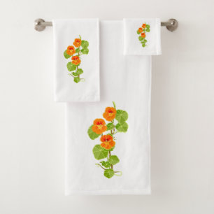 Nasturtium  bath towel set