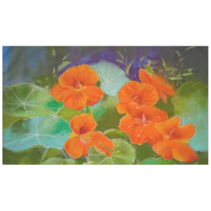 Nasturtium Bloom - Botanical Pastel Tablecloth